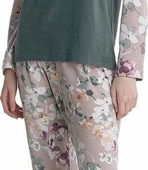 Uitgang 🧨 Pijadore - Dames Pyjama Set, Lange Mouwen, Groen - S 🌟