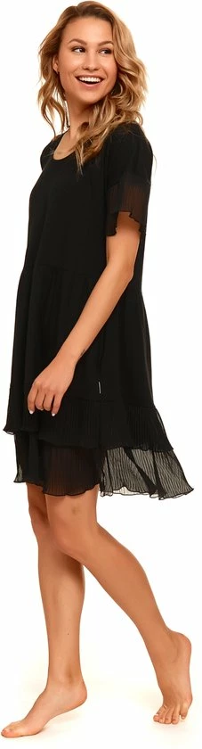 Aanbiedingen 🔔 Doctor Nap Nachthemd Met Frullen Dames Bamboo Zwart TM.4412 M 😍 6 Aanbiedingen 🔔 Doctor Nap Nachthemd Met Frullen Dames Bamboo Zwart TM.4412 M 😍 - Afbeelding 4