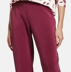Begroting 🔔 TAIFUN Dames 7/8-broek Van Zachte Stretchstof Black Cherry-42 🛒 -Pyjama-s-dames Winkel 243x840