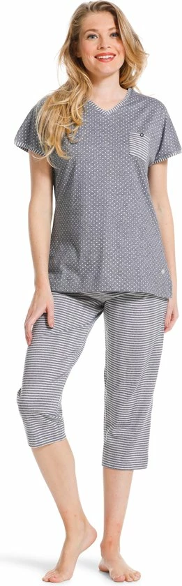 Goedkoop ❤️ Pastunette NOOS Pyjamaset - Grijs/Wit - Maat M ❤️ 4 Goedkoop ❤️ Pastunette NOOS Pyjamaset - Grijs/Wit - Maat M ❤️ - Afbeelding 2