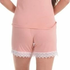 Promo 🎁 Merkloos Dames Katoen Pyjama | 4-delige Set | Katoen Nachtkleding | Katoen Nachthemd | Elegant Katoen Ochtendjas | Cadeau Voor Dames | Kleur: Somon | Maat: XL/XXL 🔔 -Pyjama-s-dames Winkel 269x840 4