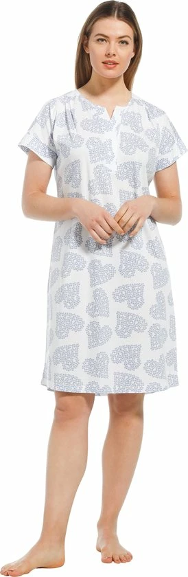 Flash-uitverkoop 𧨠Pastunette - Soft Blue - Dames Nachthemd - Wit/Blauw - Maat 44 π 4 Flash-uitverkoop 𧨠Pastunette - Soft Blue - Dames Nachthemd - Wit/Blauw - Maat 44 π - Afbeelding 2