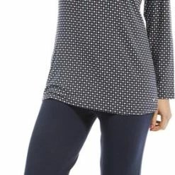 Begroting 🔥 Pastunette De Luxe Pastunette Dames Pyjama DarkBlue Dots - 56 - Blauw 😀