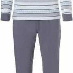 Aanbiedingen 🎉 Pastunette Dames Pyjama Fantasy Stripe - 54 - Grijs 👏