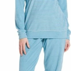 Nieuw 😍 Pastunette Dames Pyjama Badstof - Blue Ocean - 46 - Blauw 🎉
