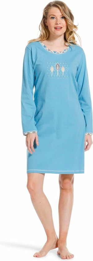 Top 10 π Pastunette - Winter Leaves - Nachthemd - Blauw - Maat 38 β 4 Top 10 π Pastunette - Winter Leaves - Nachthemd - Blauw - Maat 38 β - Afbeelding 2