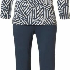 Promo 😀 Pastunette De Luxe Pastunette Deluxe - Graphic - Pyjamaset - Grijs - Maat 52 💯