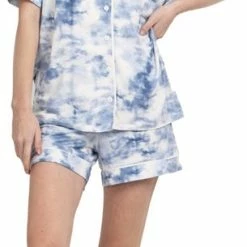 Promo 🛒 VANILLA - Clouds Dames Pyjama - Pyjamasets - Viscose - PJ1561 - Lichtblauw - L 🔔