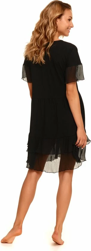 Aanbiedingen 🔔 Doctor Nap Nachthemd Met Frullen Dames Bamboo Zwart TM.4412 M 😍 5 Aanbiedingen 🔔 Doctor Nap Nachthemd Met Frullen Dames Bamboo Zwart TM.4412 M 😍 - Afbeelding 3