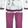 Nieuw 😉 Dames Pyjama Fine 👩 Woman Gebloemd Aubergine XL ⭐