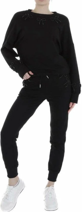Aanbiedingen π Merkloos Dames Katoenen Huispak - Vrijetijdspak Bewerkt Met Parels S Zwart π 3 Aanbiedingen π Merkloos Dames Katoenen Huispak - Vrijetijdspak Bewerkt Met Parels S Zwart π