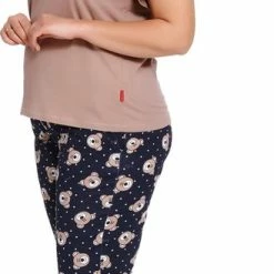 Promo 🎁 Doctor Nap Katoenen Pyjama Dames Volwassenen | Korte Mouw Lange Broek | Pyama Dames Volwassenen | Bears Beige PM.9910 L ⭐ -Pyjama-s-dames Winkel 329x840 1