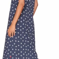 Goedkoop ❤️ Doctor Nap Katoenen Nachthemd Dames | Lang Nachthemd Dames Korte Mouw | Lange Nachtjapon Dames | Nachthemd Dames Volwassenen | Deep Blue TM.4119 XXL 🧨 -Pyjama-s-dames Winkel 330x840