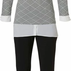 Aanbiedingen 👍 Pastunette Deluxe Pyjama Dames - Zwart-wit - 25212-346-2/999 - Maat 36 🔥 -Pyjama-s-dames Winkel 331x840 3