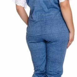 Gloednieuw 🌟 Doctor Nap Katoenen Pyjama Dames Volwassenen | Korte Mouw Lange Broek | Pyama Dames Volwassenen | 👖 Jeans PM.4204 M 😍 -Pyjama-s-dames Winkel 332x840 2