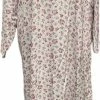 Gloednieuw ✔️ Merkloos Dames Flanel Nachthemd Lange Model Met Bloemenprint XXXL Wit/roze 🔥 -Pyjama-s-dames Winkel 334x840