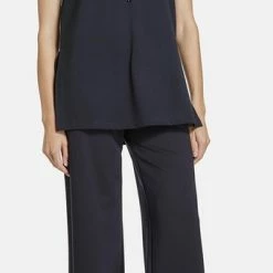 Begroting 💯 TAIFUN Dames Wijde 7/8-broek Van Jersey ECOVERO™ Navy-40 🤩 -Pyjama-s-dames Winkel 341x840 1