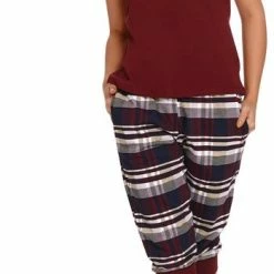 Uitgang 🥰 Doctor Nap Katoenen Pyjama Dames Volwassenen | Korte Mouw Korte & 3/4 Broek | Pyama Dames Volwassenen | Best Friends Sangria PM.4218 L ❤️ -Pyjama-s-dames Winkel 349x840