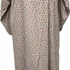 Goedkoopste ✨ Merkloos Dames Flanel Nachthemd Lang Met Bloemetjes XXL Grijs/roze 🥰