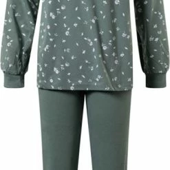 Gloednieuw 🔔 Pyjamaset - Dames Pyjama Lunatex Single Jersey Groen L 🤩