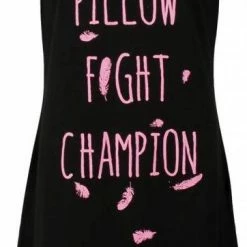 Coupon ⌛ Irresistible Dames Nachthemd Zwart Met Tekst Print IRNGD1610A Maten: M ✔️