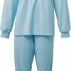Promo 💯 Lunatex Badstof Dames Pyjama - Sky Blue - 4163 - S - Blauw 🥰 -Pyjama-s-dames Winkel 370x840 2