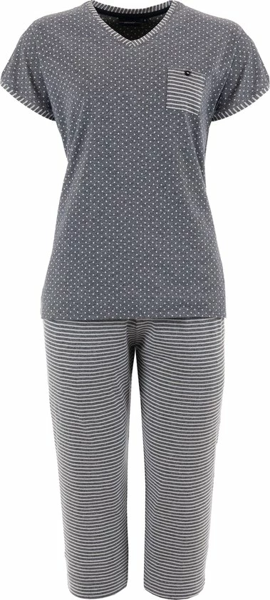 Goedkoop ❤️ Pastunette NOOS Pyjamaset - Grijs/Wit - Maat M ❤️ 3 Goedkoop ❤️ Pastunette NOOS Pyjamaset - Grijs/Wit - Maat M ❤️