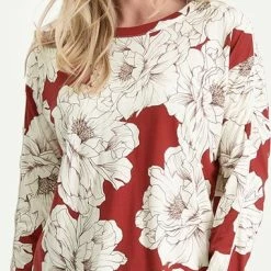 Goedkoopste 🎁 CYELL Wild Roses Pyjamatop Lange Mouwen Wit/Rood Maat 38 (M) 🥰 -Pyjama-s-dames Winkel 381x840