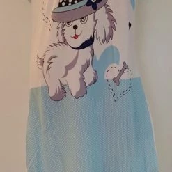 Flash-uitverkoop 😍 Merkloos Dames Nachthemd Met Hondenafbeelding M Lichtblauw 🔥