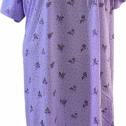 Hete verkoop ๐ Merkloos Dames Katoenen Nachthemd Korte Mouw M Paars ๐งจ
