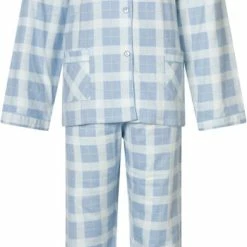 Flash-uitverkoop 🎁 Lunatex Dames Flanel Pyjama Blue - Maat XL ❤️