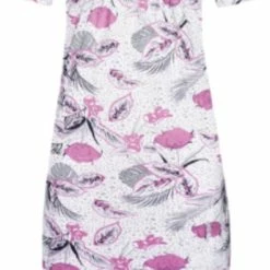 Goedkoop 🌟 Merkloos Dames Nachthemd Korte Mouw Lang Model Met Bloemenprint XL Roze 🔔