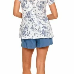 Beste deal 🧨 Doctor Nap Pyama Dames Volwassenen Bloemen Royal Blue PM.9926 M 👍 -Pyjama-s-dames Winkel 400x840