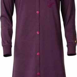 Groothandel ๐ฅ Medaillon Dames Doorknoop Nachthemd Donker Paars MENGD2602A Maten: XXL ๐