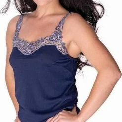 Beste Verkoop โค๏ธ Merkloos Mewa- Megan- Mooie Shortama - Donkerblauw- Vegan Zijde 36 ๐