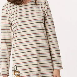 Goedkoopste 💯 Woody Slaapkleed Meisjes/dames - Multicolor Gestreept - Uil - 222-1-POL-S/931 - Maat S 🔔 -Pyjama-s-dames Winkel 431x840 2