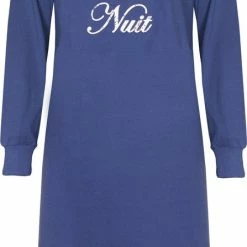 Uitgang 🎉 Tenderness Dames Nachthemd Blauw TENGD2012A - Maten: 3XL 🥰 -Pyjama-s-dames Winkel 447x840 1
