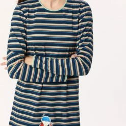 Goedkoopste 🎁 Woody Slaapkleed Meisjes/dames - Multicolor Gestreept - Eekhoorn - 222-1-POL-S/911 - Maat S 🤩 -Pyjama-s-dames Winkel 452x840 3