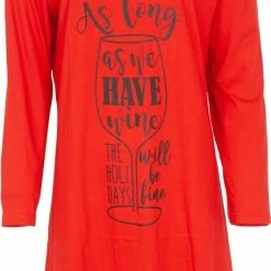 Beste Pirce 😍 Temptation Rode Bigshirt/Nachthemd TPNGD2016A - Maten: L 😍