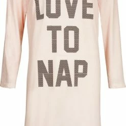 Coupon 😀 Temptation Dames Bigshirt Nachthemd Slaapkleed Licht Roze TPNGD2907A - Maten: L ⌛