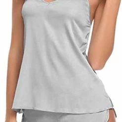 Aanbiedingen 🔔 Merkloos Pyjama Set - V Neck Halter Top Met Shorts - Zwart - Large 🎁 -Pyjama-s-dames Winkel 457x840 2