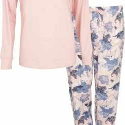 Flash-uitverkoop 🥰 Tenderness Dames Pyjama Licht Roze TEPYD2103A - Maten: XL 🧨