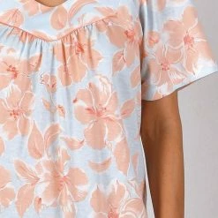 Goedkoopste 👍 Cybele Cybèle Klassiek Nachthemd 'Orange Shades' - 110cm - Maat 52 ✔️ -Pyjama-s-dames Winkel 474x840 3