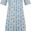 Flash-uitverkoop 🤩 Dames Nachthemd Fine 👩 Woman Rondjes Motief Blauw XXXL 😉