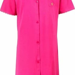 Goedkoopste ๐ Medaillon Dames Nachthemd Roze Doorknoop Model MENGD1606A Maten: XL ๐ฅฐ