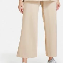 Begroting 💯 TAIFUN Dames Wijde 7/8-broek Van Jersey ECOVERO™ Clay-42 🤩