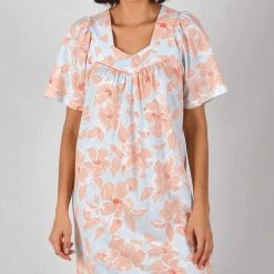 Goedkoopste 👍 Cybele Cybèle Klassiek Nachthemd 'Orange Shades' - 110cm - Maat 52 ✔️