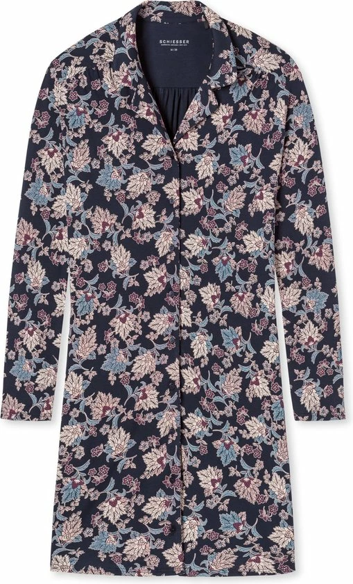 Gloednieuw π Schiesser Feminine Floral Comfort Fit Vrouwen Nachthemd - Donkerblauw - Maat 44 𧨠4 Gloednieuw π Schiesser Feminine Floral Comfort Fit Vrouwen Nachthemd - Donkerblauw - Maat 44 𧨠- Afbeelding 2