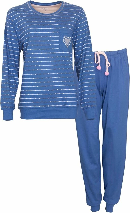 Promo β Tenderness Dames Pyjama Blauw TEPYD1008A - Maten: XXL π 3 Promo β Tenderness Dames Pyjama Blauw TEPYD1008A - Maten: XXL π