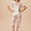 Promo 🔔 Merkloos Suwen- Dames Pyjama Set -Homewear -Satijn- Korte Mouwen Ecru Maat S ✔️ -Pyjama-s-dames Winkel 526x840 1